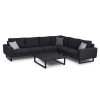 Maze Lounge Outdoor Fabric Ethos Charcoal Large Corner Group Sofa Set