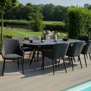 Maze Lounge Outdoor Fabric Zest Charcoal 8 Seat Oval Dining Set Maze Lounge Outdoor Fabric Zest Charcoal 8 Seat Oval Dining Set