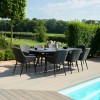 Maze Lounge Outdoor Fabric Zest Charcoal 8 Seat Oval Dining Set