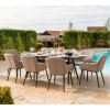 Maze Lounge Outdoor Fabric Zest 8 Seat Oval Dining Set in Taupe