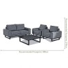 Maze Lounge Outdoor Fabric Ethos 2 Seat Sofa Set in Flanelle