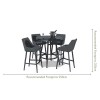 Maze Lounge Outdoor Fabric Regal 4 Seat Round Bar Set in Flanelle