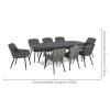 Maze Lounge Outdoor Fabric Zest Lead Chine 8 Seat Oval Dining Set