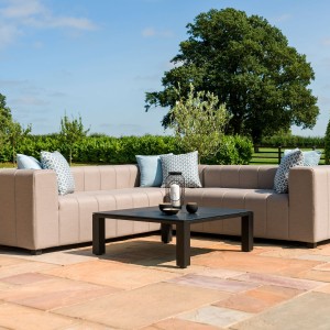 Maze Lounge Outdoor Fabric Nexus Corner Group in Taupe