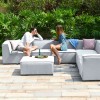Maze Lounge Outdoor Fabric Apollo Lead Chine Large Corner Group Sofa Set