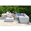 Maze Lounge Outdoor Fabric Apollo Lead Chine Large Corner Group Sofa Set