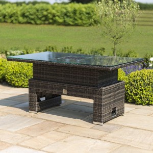 Maze Rattan Garden Furniture Brown Rising Table with Ice Bucket Maze Rattan Garden Furniture Brown Rising Table with Ice Bucket