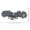Maze Lounge Outdoor Fabric Ethos Lead Chine 2 Seat Sofa Set