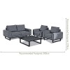 Maze Lounge Outdoor Fabric Ethos Charcoal 2 Seat Sofa Set