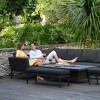 Maze Lounge Outdoor Fabric Pulse Rectangular Charcoal Corner Dining Set with Rising Table
