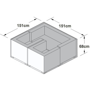 Maze Rattan Outdoor Furniture Cover for 2 Seat Sofa Set Maze Rattan Outdoor Furniture Cover for 2 Seat Sofa Set
