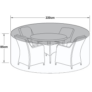 Maze Rattan Outdoor Furniture Cover for 4 Seat Round Dining Set Maze Rattan Outdoor Furniture Cover for 4 Seat Round Dining Set