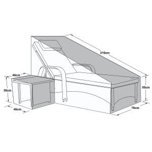 Maze Rattan Outdoor Furniture Cover for Florida Lounger Set