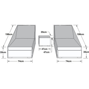 Maze Rattan Outdoor Furniture Cover for Sunlounger Set