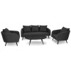 Maze Lounge Outdoor Fabric Charcoal Ambition 3 Seat Sofa Set