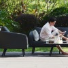 Maze Lounge Outdoor Fabric Charcoal Ambition 3 Seat Sofa Set