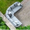 Maze Lounge Outdoor Fabric Ambition Flanelle Square Corner Dining Set with Rising Table