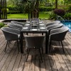 Maze Lounge Ambition Flanelle 8 Seat Rect. Fire Pit Dining Set