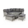 Maze Rattan Garden Furniture Ascot Square Corner Dining Set with Rising Table 