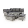 Maze Rattan Garden Furniture Ascot Square Corner Dining Set with Rising Table