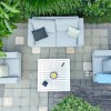 Maze Lounge Outdoor Fabric Ethos Lead Chine 2 Seat Sofa Set