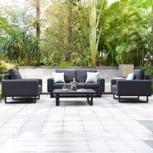 Maze Lounge Outdoor Fabric Ethos Charcoal 2 Seat Sofa Set Maze Lounge Outdoor Fabric Ethos Charcoal 2 Seat Sofa Set