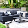 Maze Lounge Outdoor Fabric Ethos Charcoal 2 Seat Sofa Set