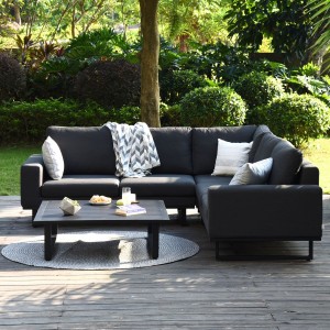 Maze Lounge Outdoor Fabric Ethos Charcoal Corner Group Maze Lounge Outdoor Fabric Ethos Charcoal Corner Group