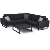 Maze Lounge Outdoor Fabric Ethos Charcoal Corner Group