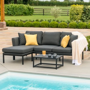 Maze Lounge Outdoor Fabric Charcoal Pulse Chaise Sofa Set Maze Lounge Outdoor Fabric Charcoal Pulse Chaise Sofa Set