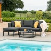 Maze Lounge Outdoor Fabric Charcoal Pulse Chaise Sofa Set