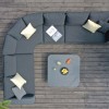 Maze Lounge Outdoor Fabric Cove Charcoal Corner Sofa Group