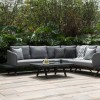 Maze Lounge Outdoor Fabric Cove Flanelle Corner Sofa Group