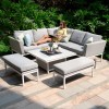 Maze Lounge Outdoor Fabric Pulse Square Lead Chine Corner Dining Set with Rising Table