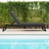 Maze Lounge Outdoor Fabric Allure Charcoal Sunlounger