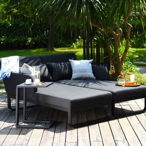 Maze Lounge Outdoor Fabric Unity Charcoal Sunlounger Maze Lounge Outdoor Fabric Unity Charcoal Sunlounger
