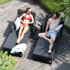 Maze Lounge Outdoor Fabric Unity Charcoal Sunlounger