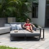 Maze Lounge Outdoor Fabric Unity Flanelle Sunlounger