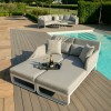 Maze Lounge Outdoor Fabric Unity Lead Chine Double Sunlounger   