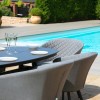 Maze Lounge Outdoor Fabric Ambition Flanelle 6 Seat Oval Dining Set