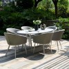 Maze Lounge Outdoor Fabric Ambition Lead Chine 6 Seat Oval Dining Set
