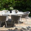 Maze Lounge Outdoor Fabric Ambition Lead Chine 6 Seat Oval Dining Set