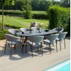 Maze Lounge Outdoor Fabric Pebble Flanelle 8 Seat Oval Dining Set