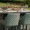 Maze Lounge Outdoor Fabric Regal Flanelle 8 Seat Rectangular Fire Pit Bar Set