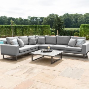 Maze Lounge Outdoor Fabric Ethos Flanelle Large Corner Group Sofa Set Maze Lounge Outdoor Fabric Ethos Flanelle Large Corner Group Sofa Set