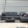 Maze Lounge Outdoor Fabric Ethos Flanelle Large Corner Group Sofa Set