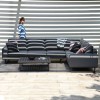 Maze Lounge Outdoor Fabric Ethos Flanelle Large Corner Group Sofa Set