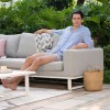 Maze Lounge Outdoor Fabric Ethos Lead Chine Large Corner Group Sofa Set