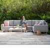 Maze Lounge Outdoor Fabric Ethos Lead Chine Large Corner Group Sofa Set