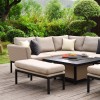 Maze Lounge Outdoor Fabric Pulse Taupe Square Corner Dining Set with Rising Table